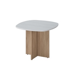 [BCUS900NW] TABLE DE RÉUNION CARRÉE 900X750 + NATUREL CHENE BLANC