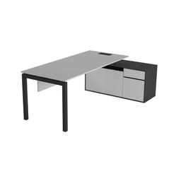 [BPOP-SGALAXY140-W] Bureau individuel Galaxy 140 cm Blanc